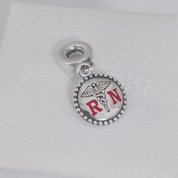 Pandora Exclusive RN Registered Nurse Dangle Charm S925 Silver with box - Picture 4 of 9